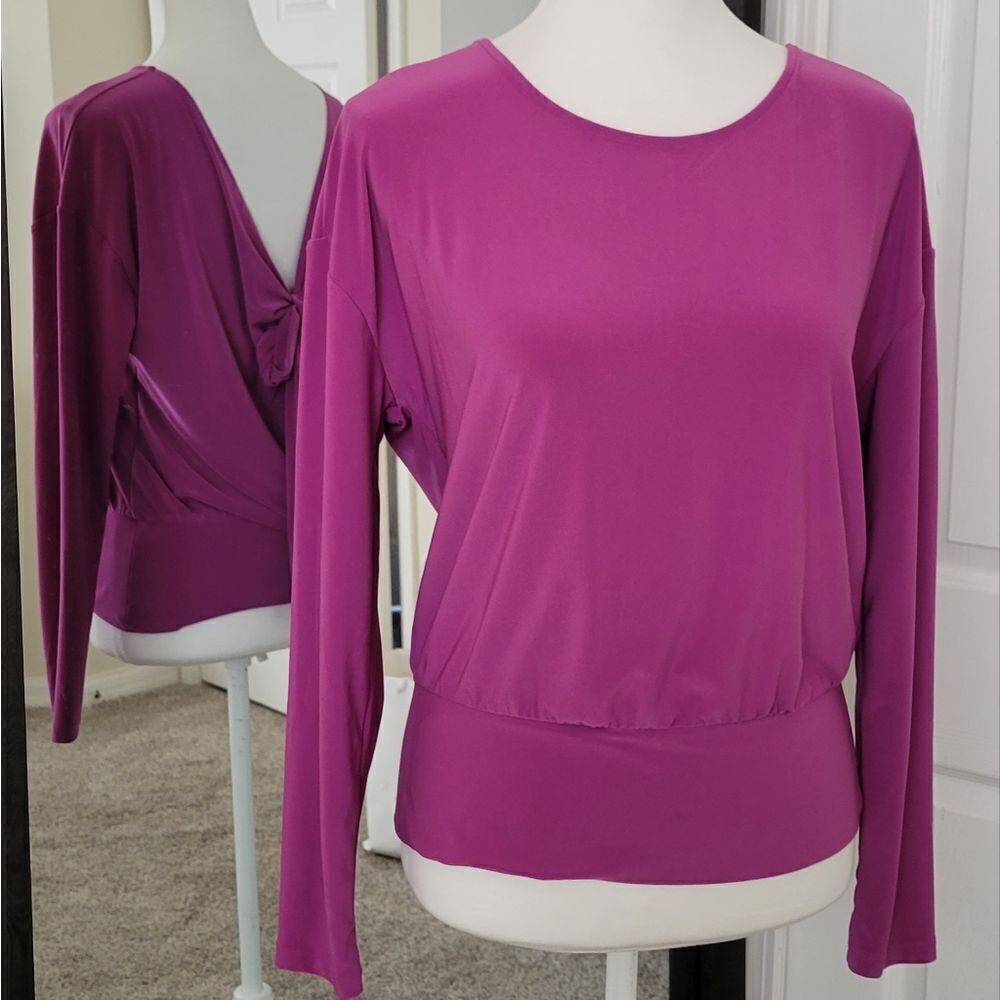 WHBM Long sleeve tieback top Sz M - Picture 4 of 8